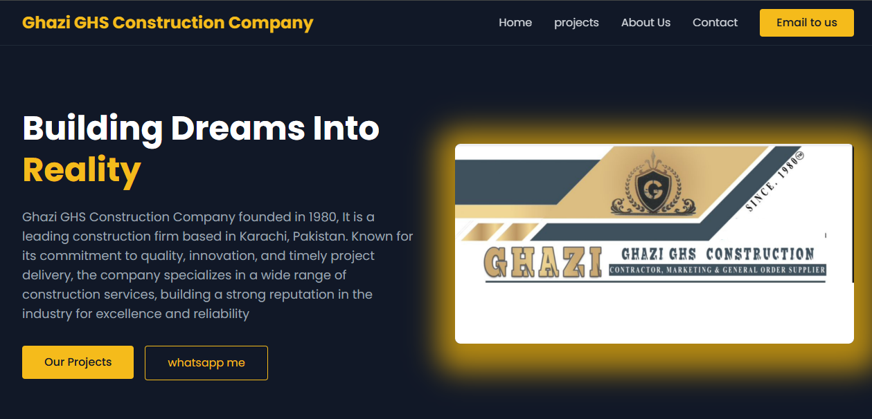 Ghazi GHS Construction Website