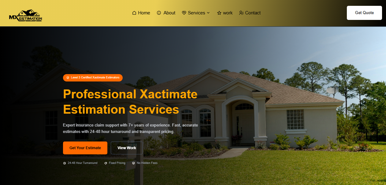 MX Estimation Website